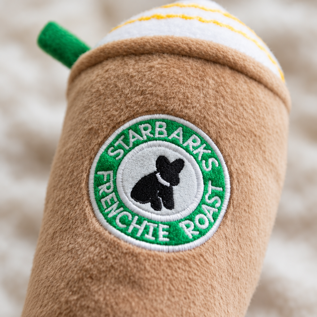 Square coffee plush detail photo without white borders