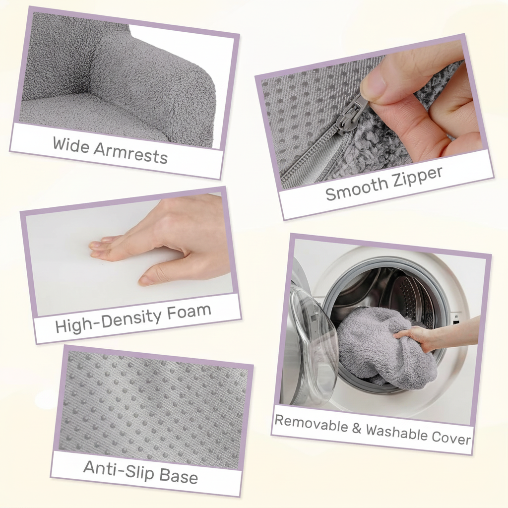 Square gray product graphic with all heart and star decorations removed and lavender photo borders