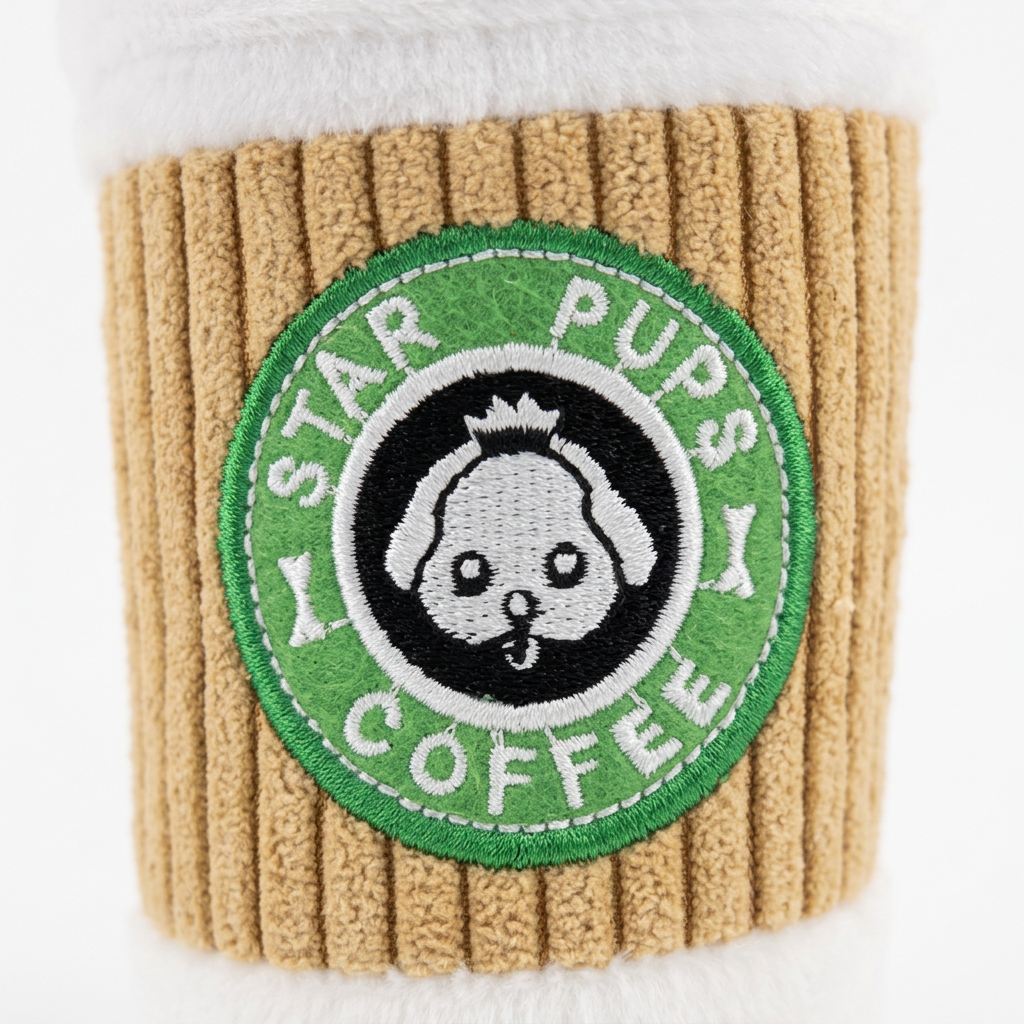Square label close-up on white