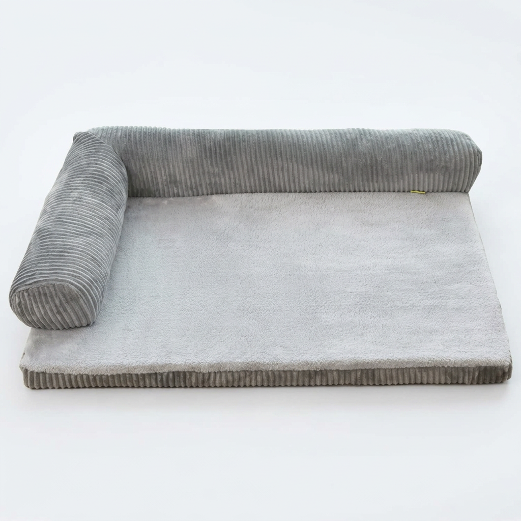 Square pet bed image on white