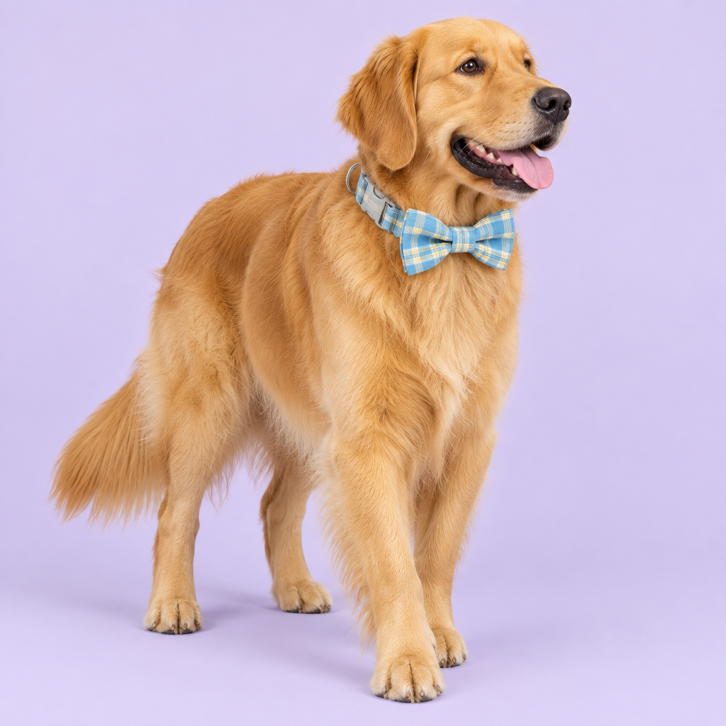 Stepping golden retriever