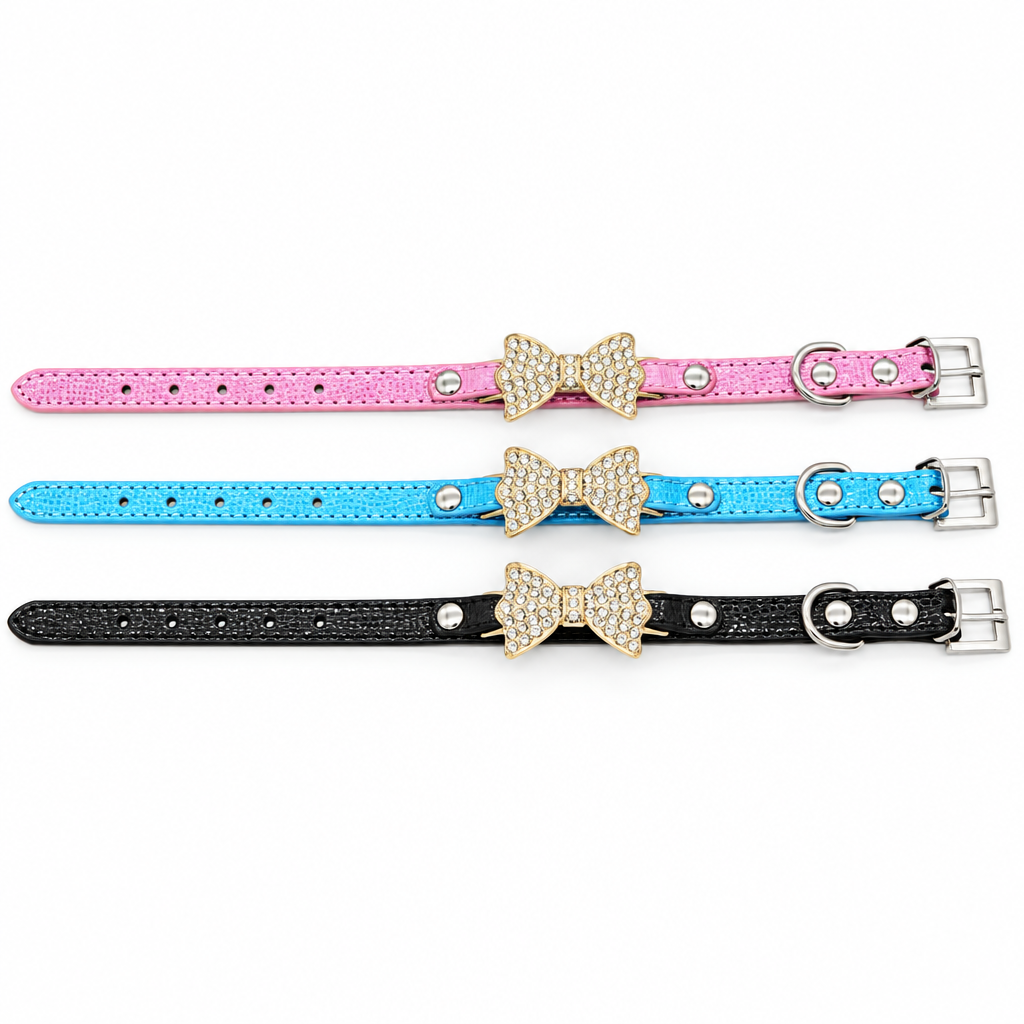 Three refined collars without the gold collar