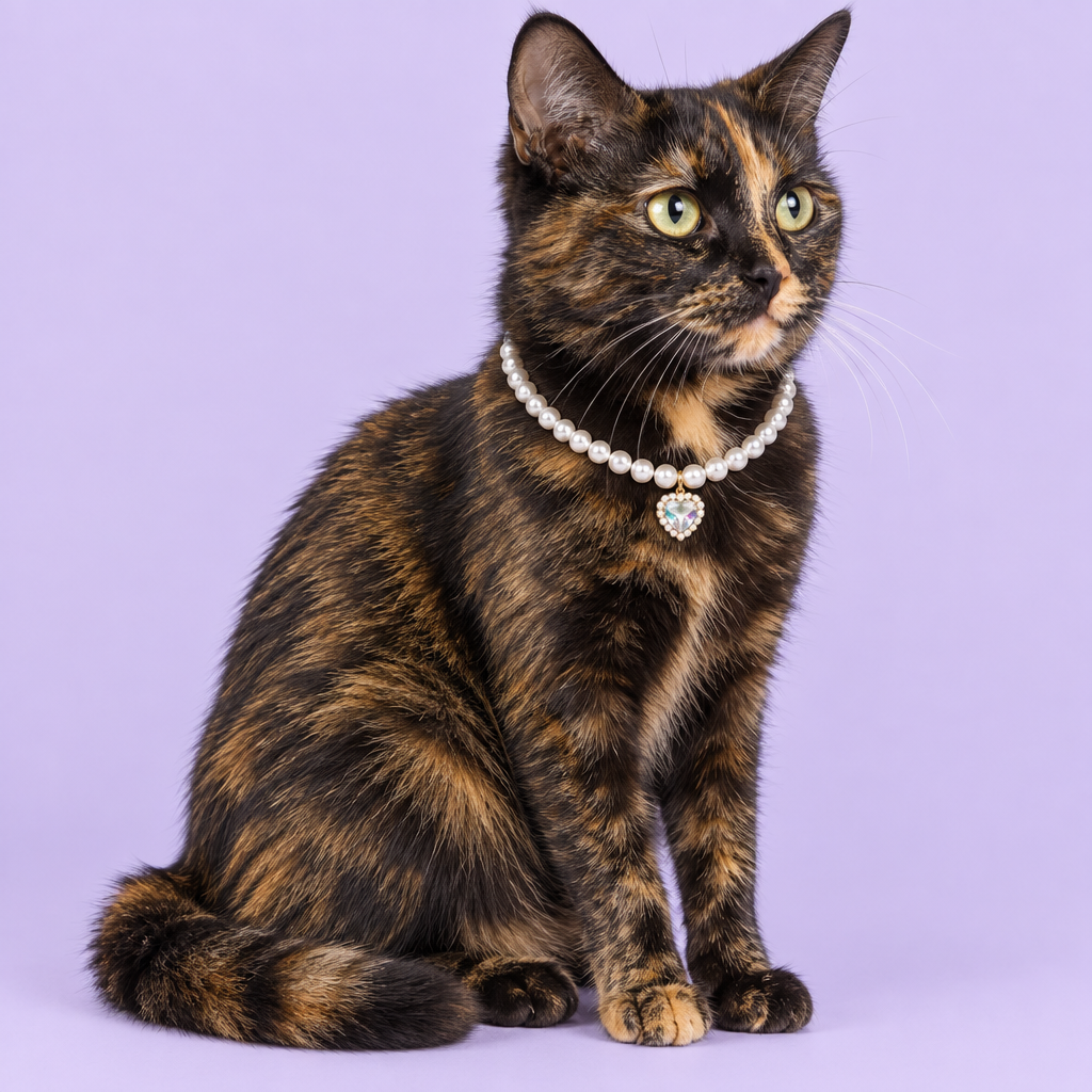 Tortoiseshell cat sitting