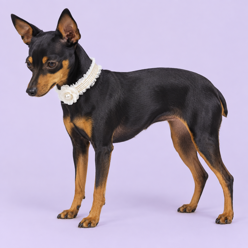 Toy Manchester Terrier standing