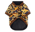 Fursace Black & Gold Baroque Dog Bomber Jacket