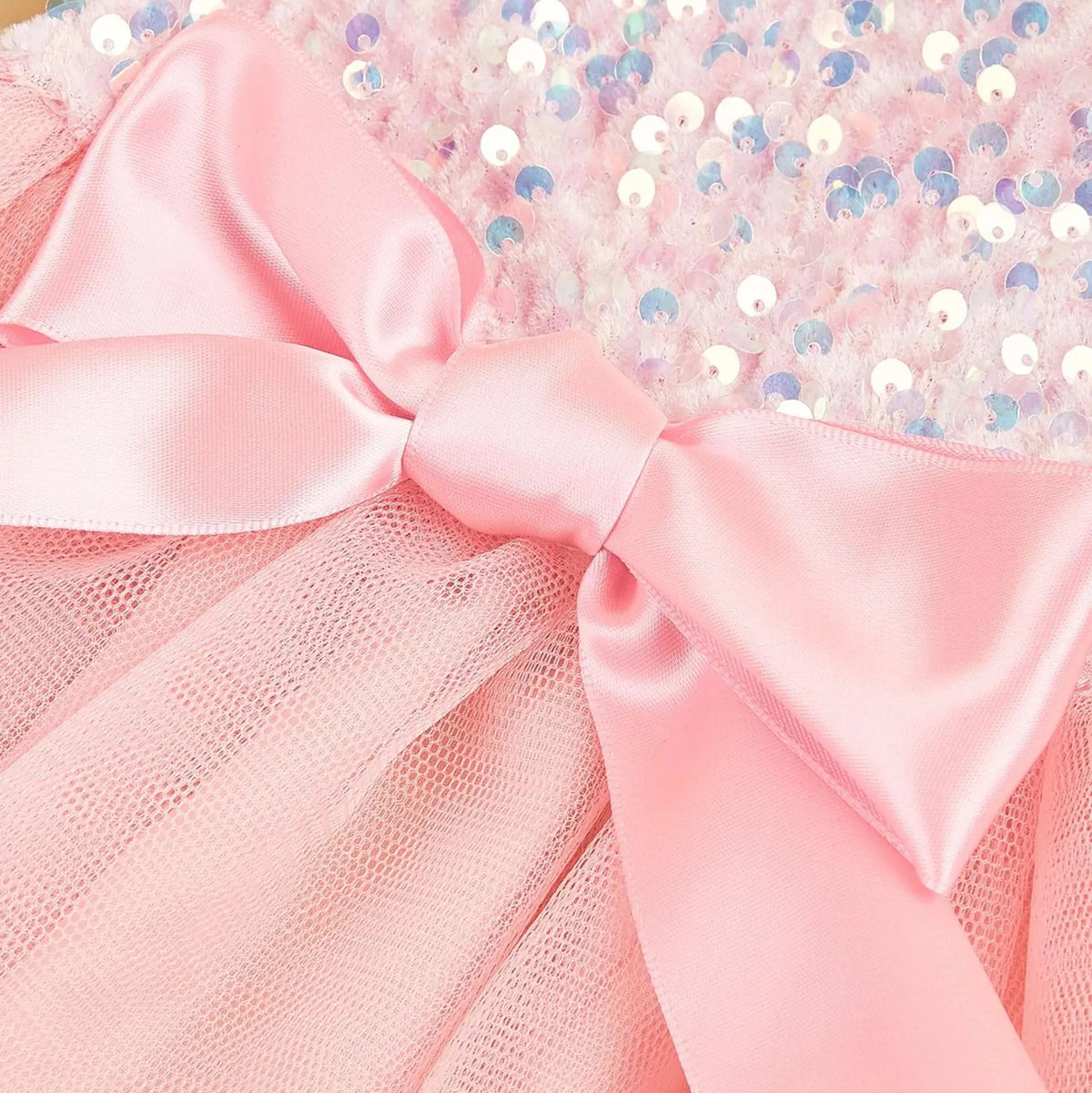 Pink Sequin & Tulle Dress for Dogs & Cats