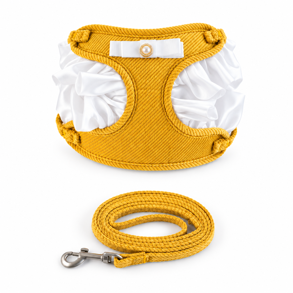 Yellow harness with more visible ruffles